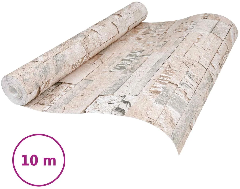 3D akmens tapetai Smėlio 10 x 0,53 m Nekvėpuojantis audinys