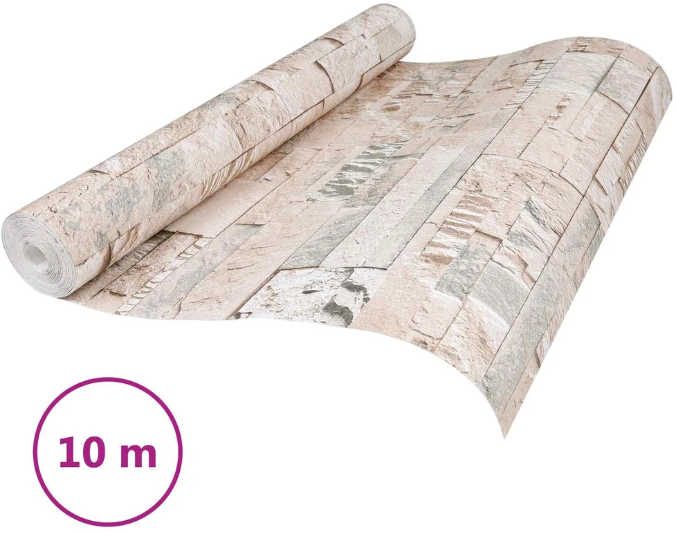 3D akmens tapetai Smėlio 10 x 0,53 m Nekvėpuojantis audinys