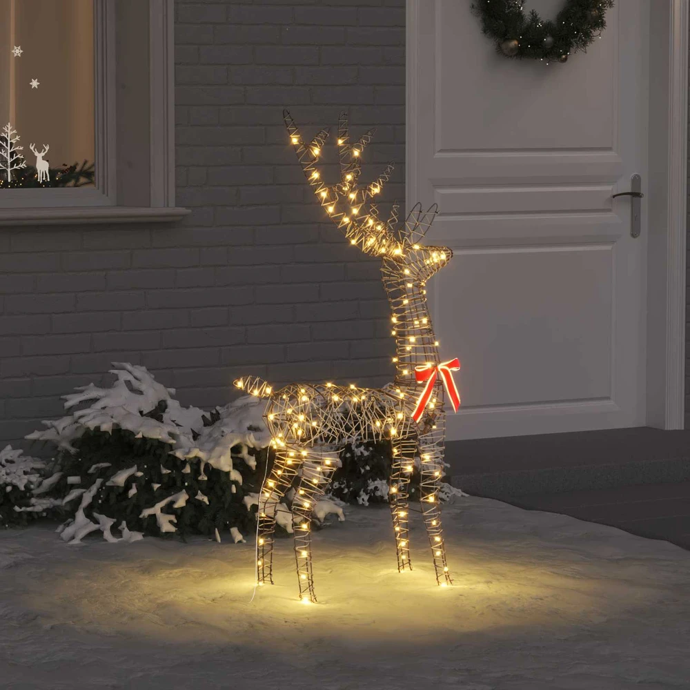 3D Elnias 140 LED Šilta balta 70 x 41 x 128 cm Ratanas