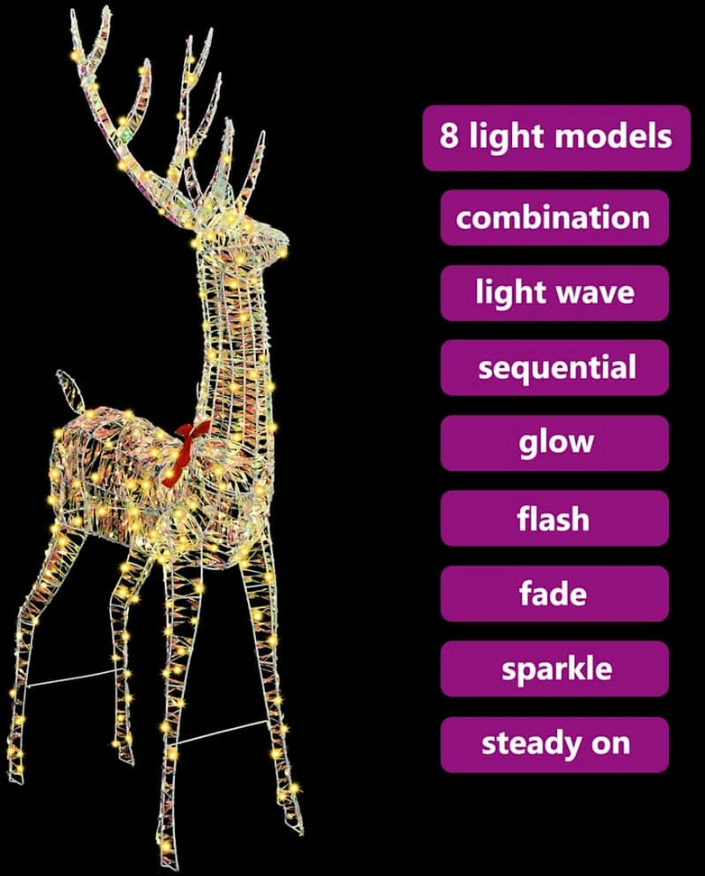 3D Elnias 250 LED Šilta balta 96 x 40 x 180 cm PET