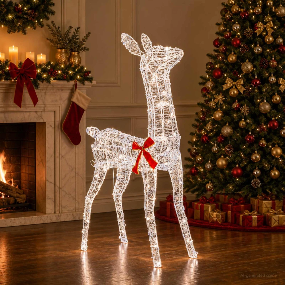 3D Kalėdų elnias LOVIISA 110 LED Šalta balta 70 x 26 x 100 cm