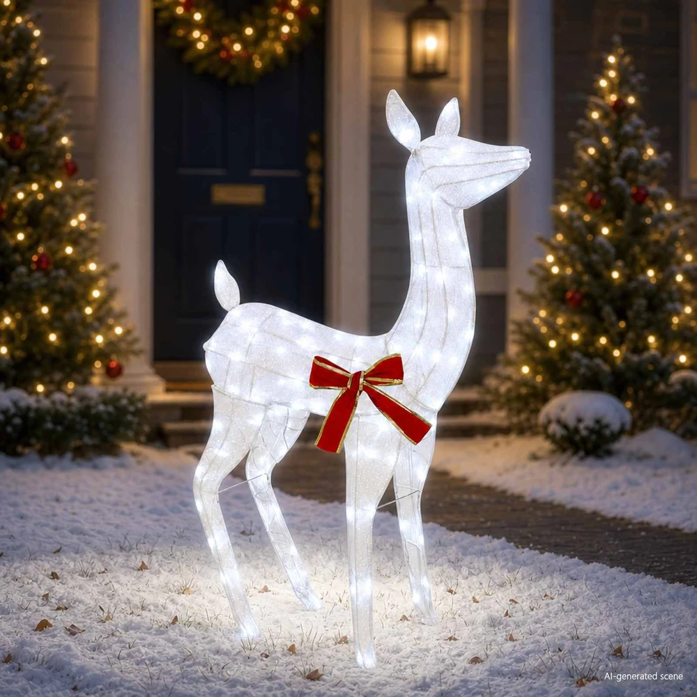 3D Kalėdų elnias LOVIISA 110 LED Šalta balta 70 x 26 x 100 cm