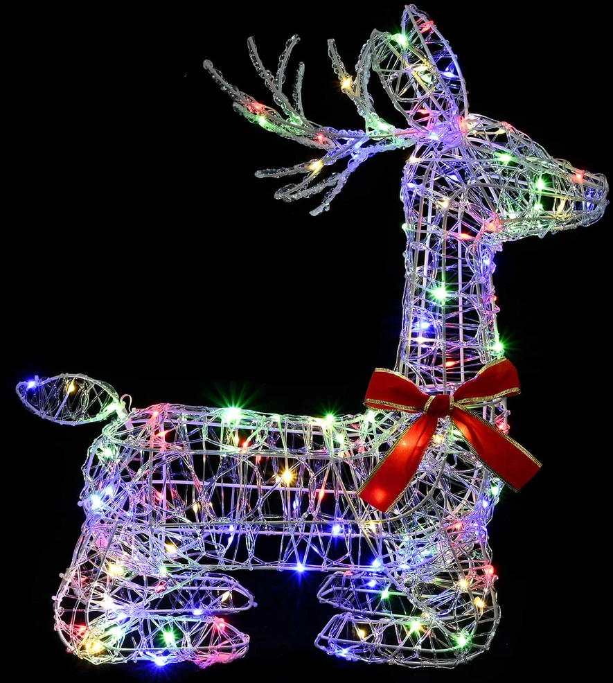 3D Kalėdų elnias LOVIISA 140 LED Įvairių spalvų 55 x 22 x 63 cm