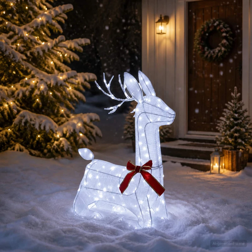 3D Kalėdų elnias LOVIISA 140 LED Šalta balta 55 x 22 x 63 cm