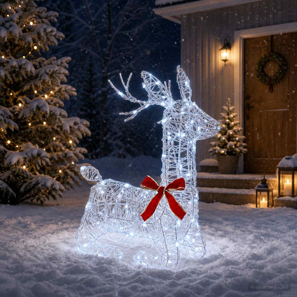 3D Kalėdų elnias LOVIISA 140 LED Šalta balta 55 x 22 x 63 cm