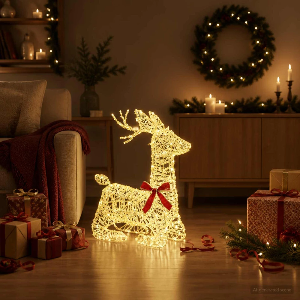 3D Kalėdų elnias LOVIISA 140 LED Šilta balta 55 x 22 x 63 cm