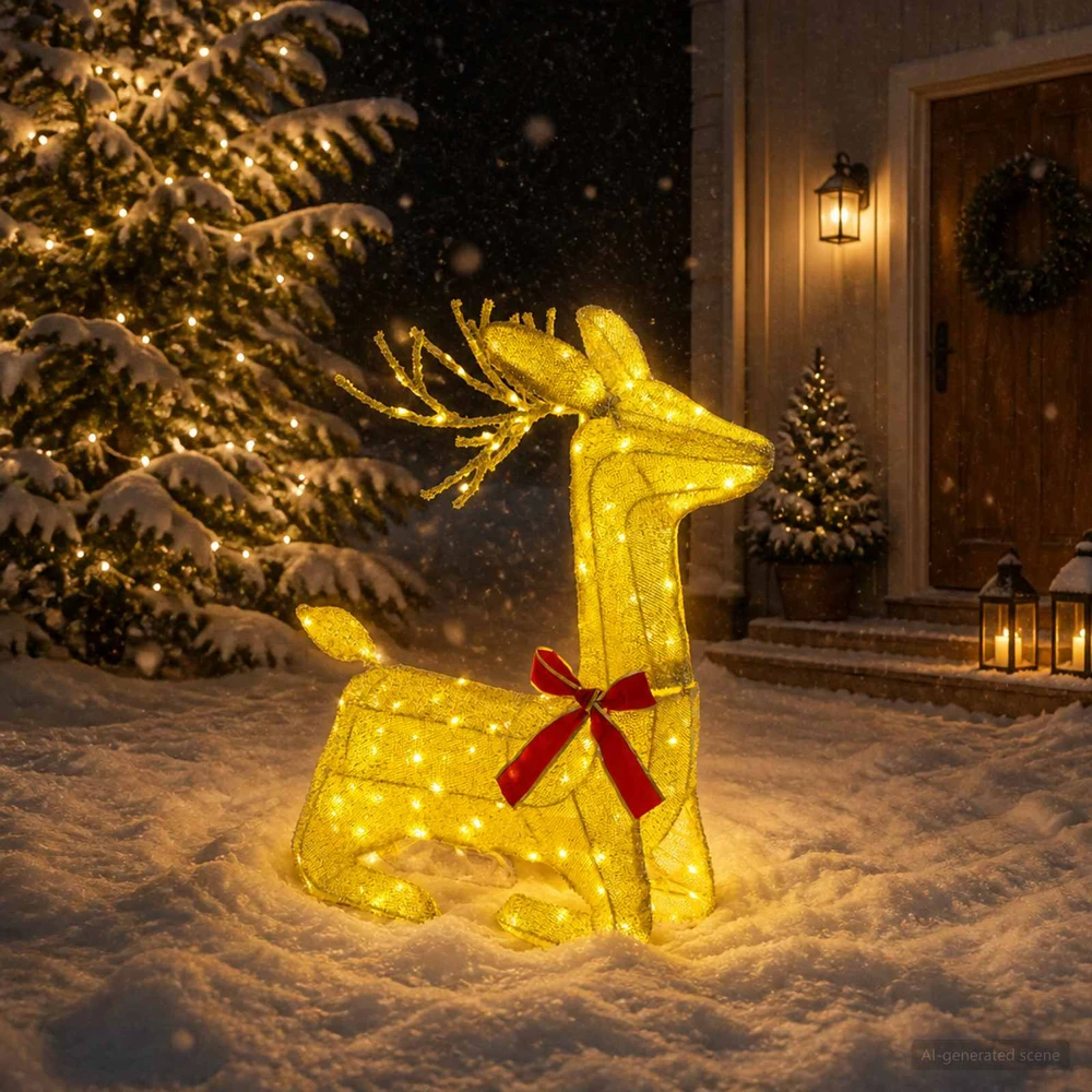 3D Kalėdų elnias LOVIISA 140 LED Šilta balta 55 x 22 x 63 cm