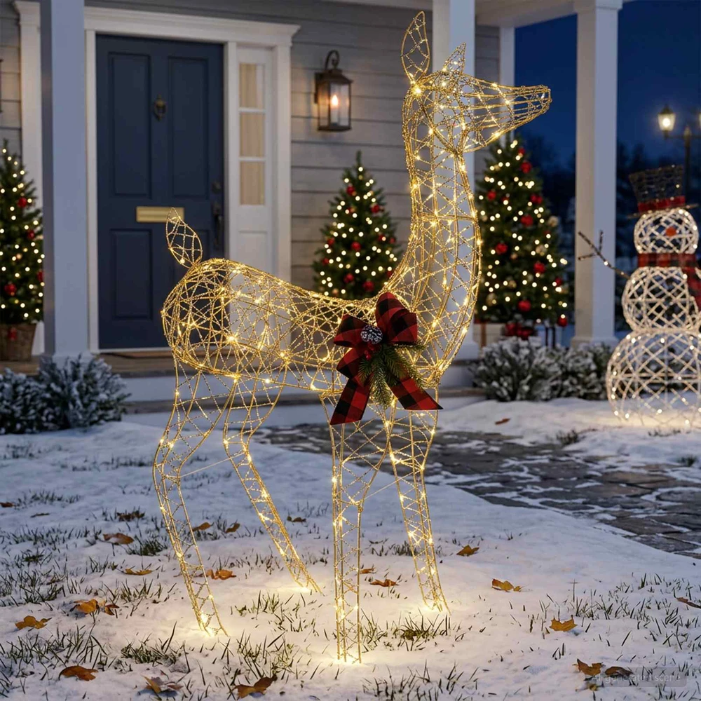 3D Kalėdų elnias LOVIISA 200 LED Šilta balta 96 x 40 x 140 cm