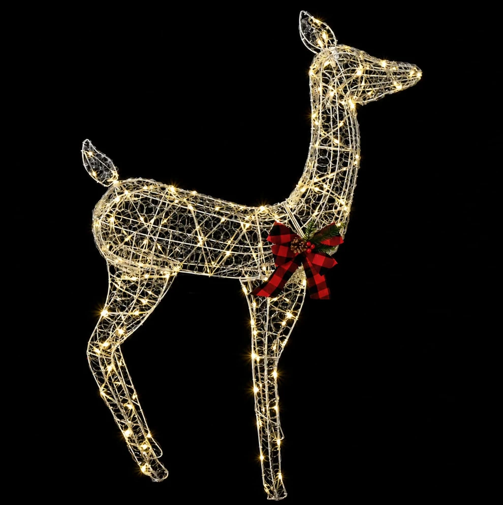 3D Kalėdų elnias LOVIISA 200 LED Šilta balta 96 x 40 x 140 cm