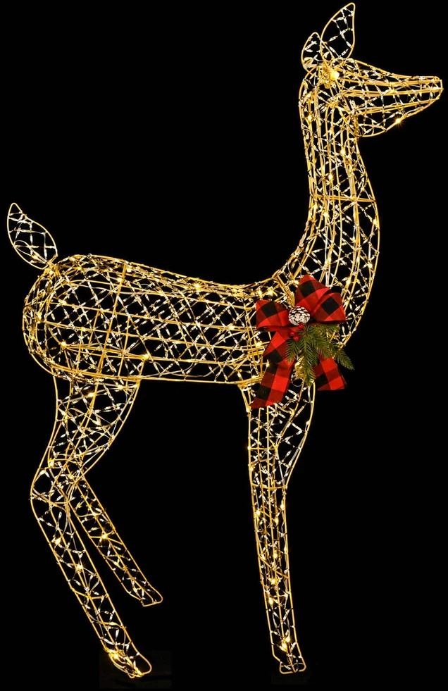 3D Kalėdų elnias LOVIISA 200 LED Šilta balta 96 x 40 x 140 cm