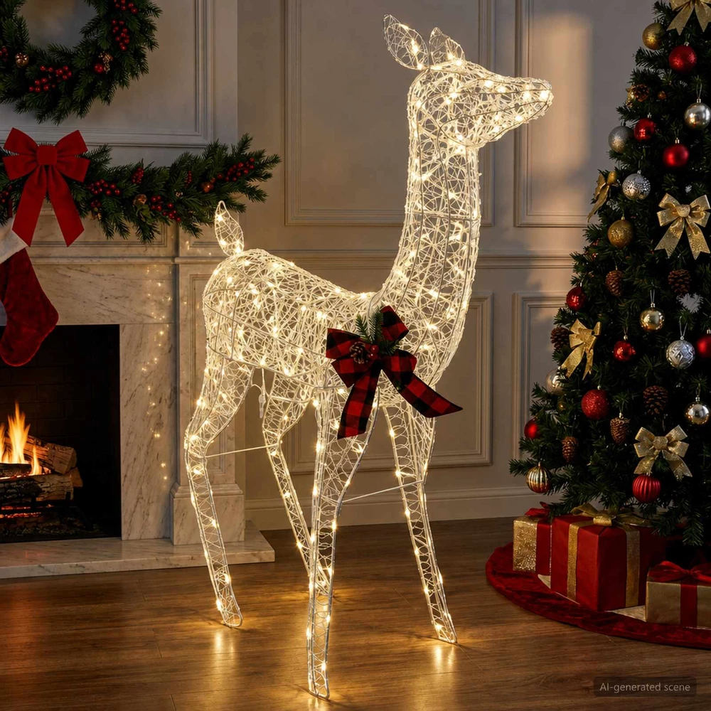 3D Kalėdų elnias LOVIISA 200 LED Šilta balta 96 x 40 x 140 cm