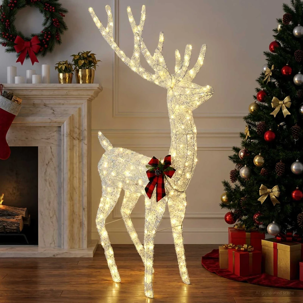 3D Kalėdų elnias LOVIISA 250 LED Šilta balta 96 x 40 x 180 cm