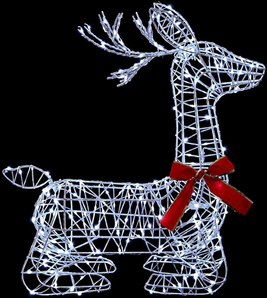 3D Kalėdų elnias LOVIISA 280 LED Šalta balta 55 x 22 x 63 cm