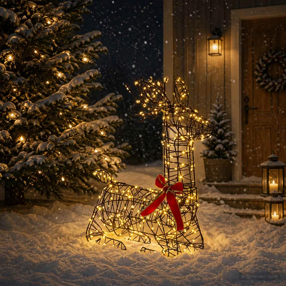 3D Kalėdų elnias LOVIISA 280 LED Šilta balta 55 x 22 x 63 cm