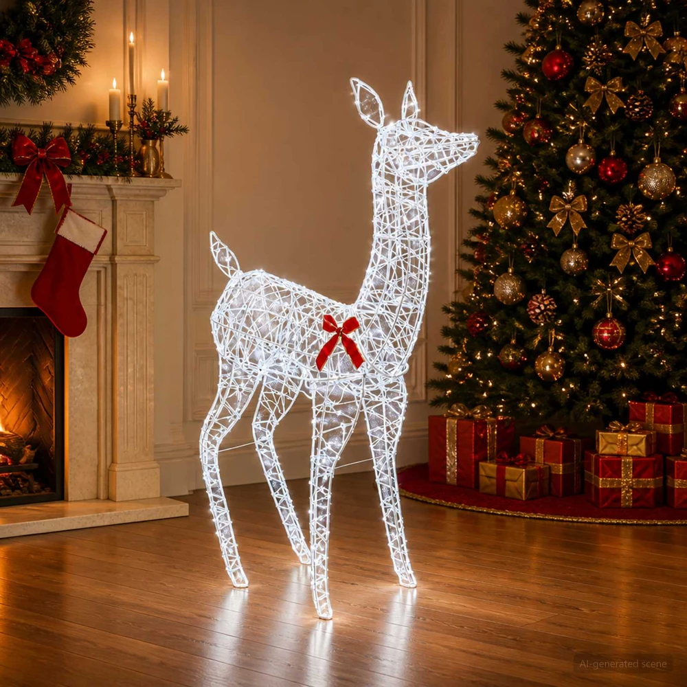 3D Kalėdų elnias LOVIISA 285 LED Šalta balta 70 x 26 x 100 cm