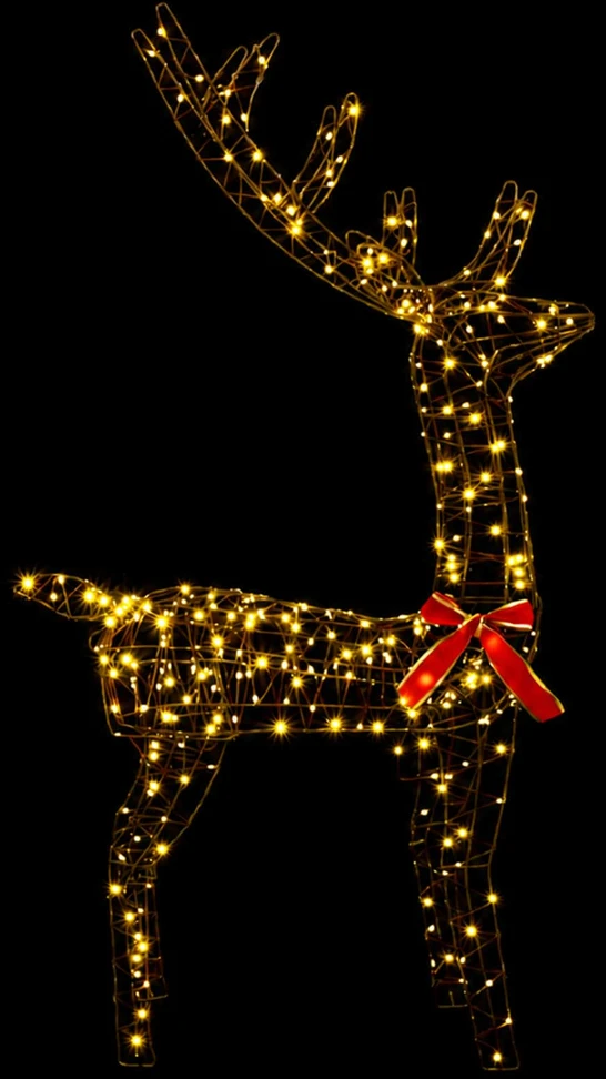 3D Kalėdų elnias LOVIISA 300 LED Šilta balta 70 x 26 x 128 cm
