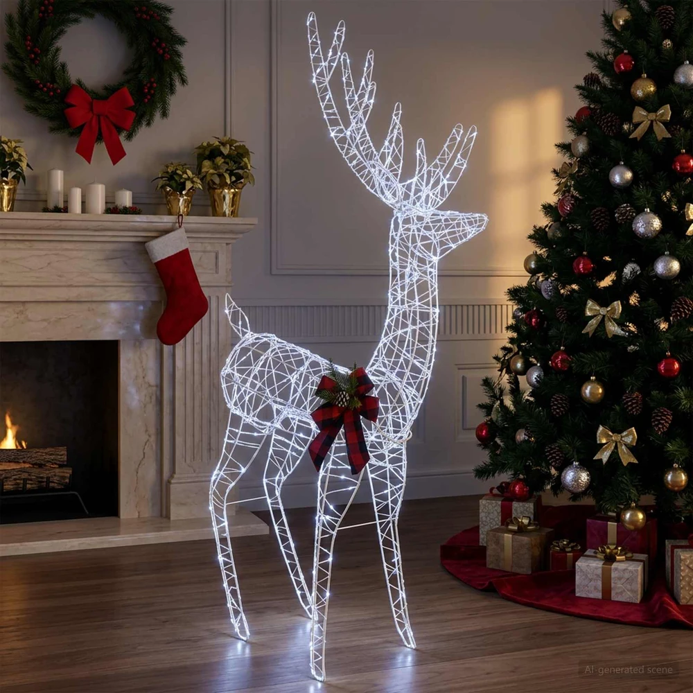 3D Kalėdų elnias LOVIISA 560 LED Šalta balta 96 x 40 x 180 cm