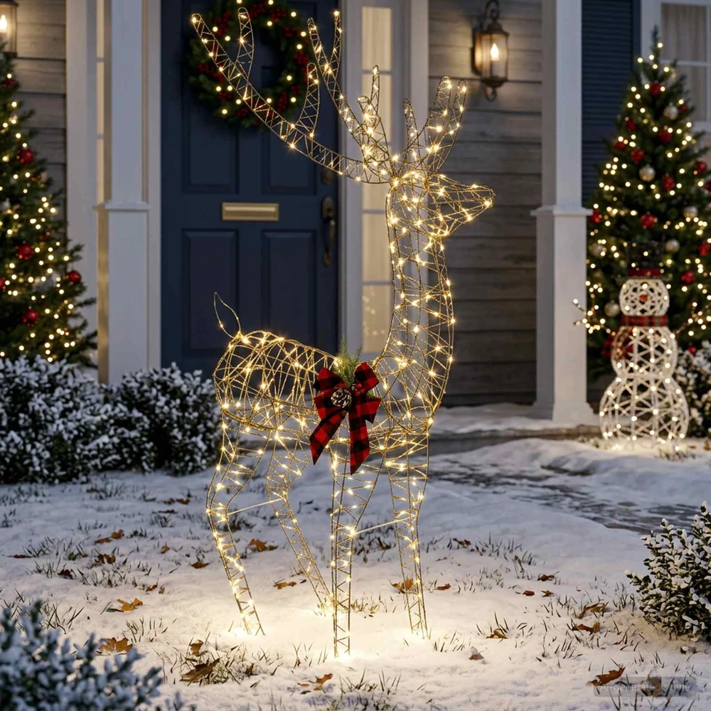 3D Kalėdų elnias LOVIISA 560 LED Šilta balta 96 x 40 x 180 cm