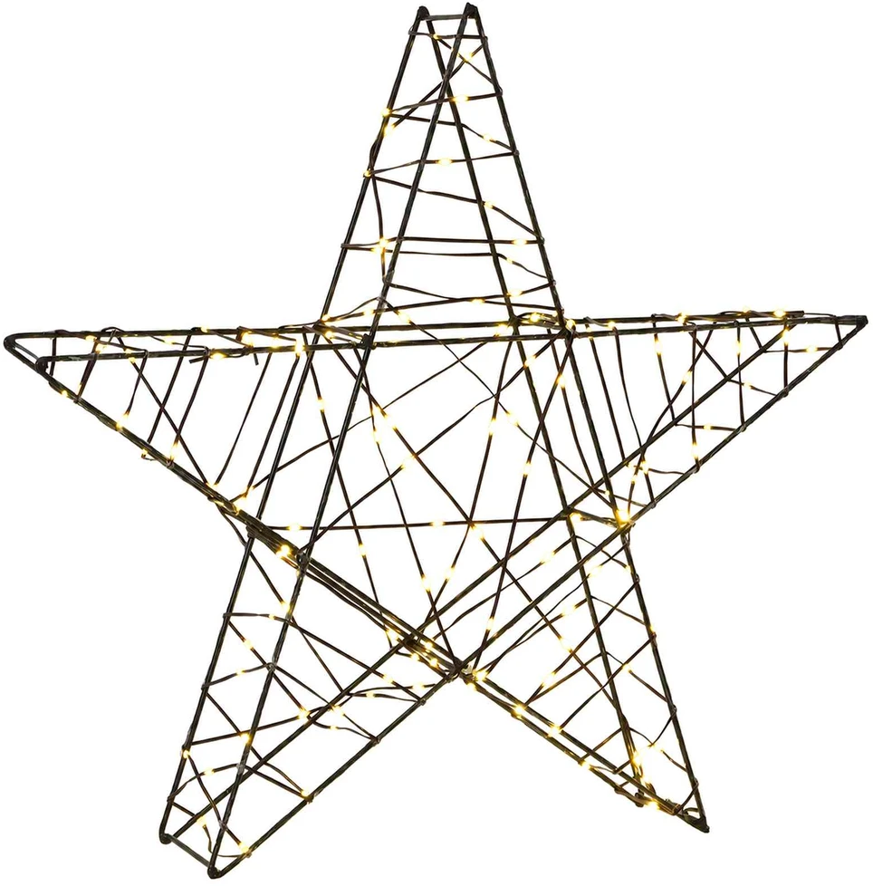 3D Kalėdų žvaigždė 120 LED Šilta balta 55 x 53,5 x 10 cm