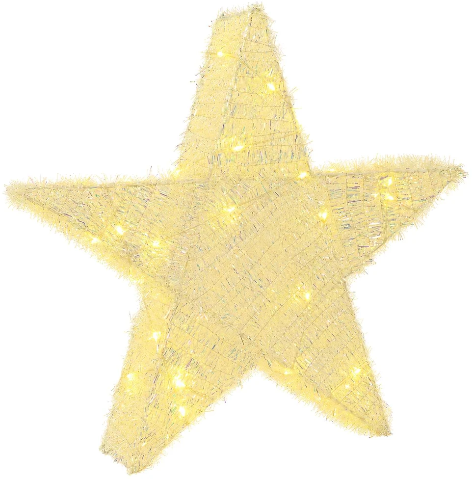 3D Kalėdų žvaigždė 50 LED Šilta balta 55 x 53,5 x 10 cm