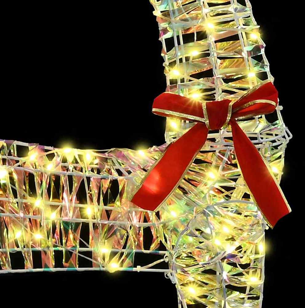 3D reindžeras su 140 LED Šilta balta 128 cm PET