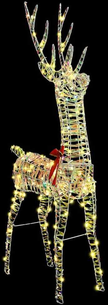 3D reindžeras su 140 LED Šilta balta 128 cm PET