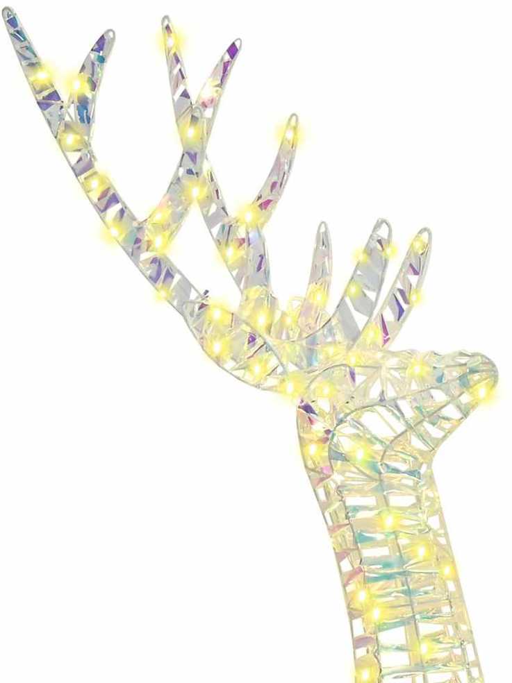 3D reindžeras su 140 LED Šilta balta 128 cm PET