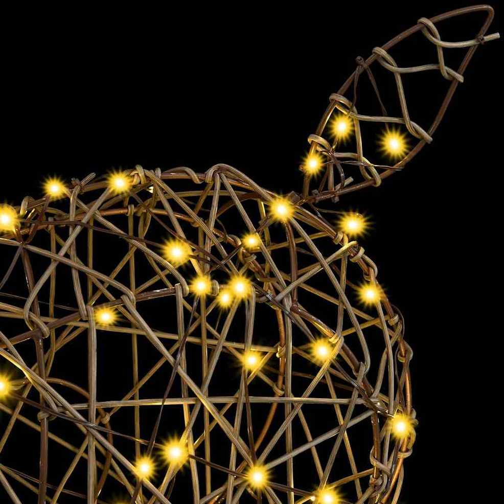 3D reindžeras su 250 LED Šilta balta 180 cm Ratanas