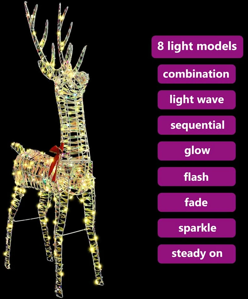 3D Elnias 140 LED Šilta balta 128 cm PET