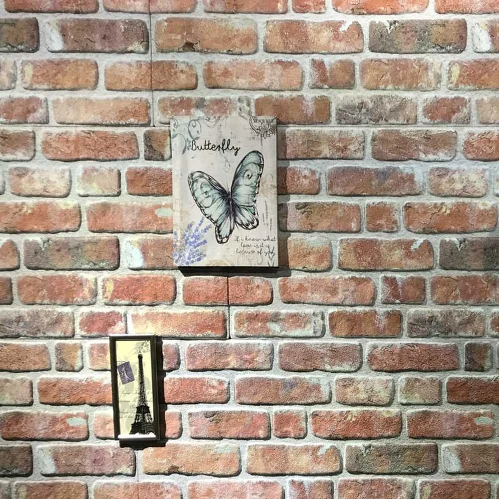 Sienų plokštės 10 vnt. 100 x 50 cm Raudona EPS putos