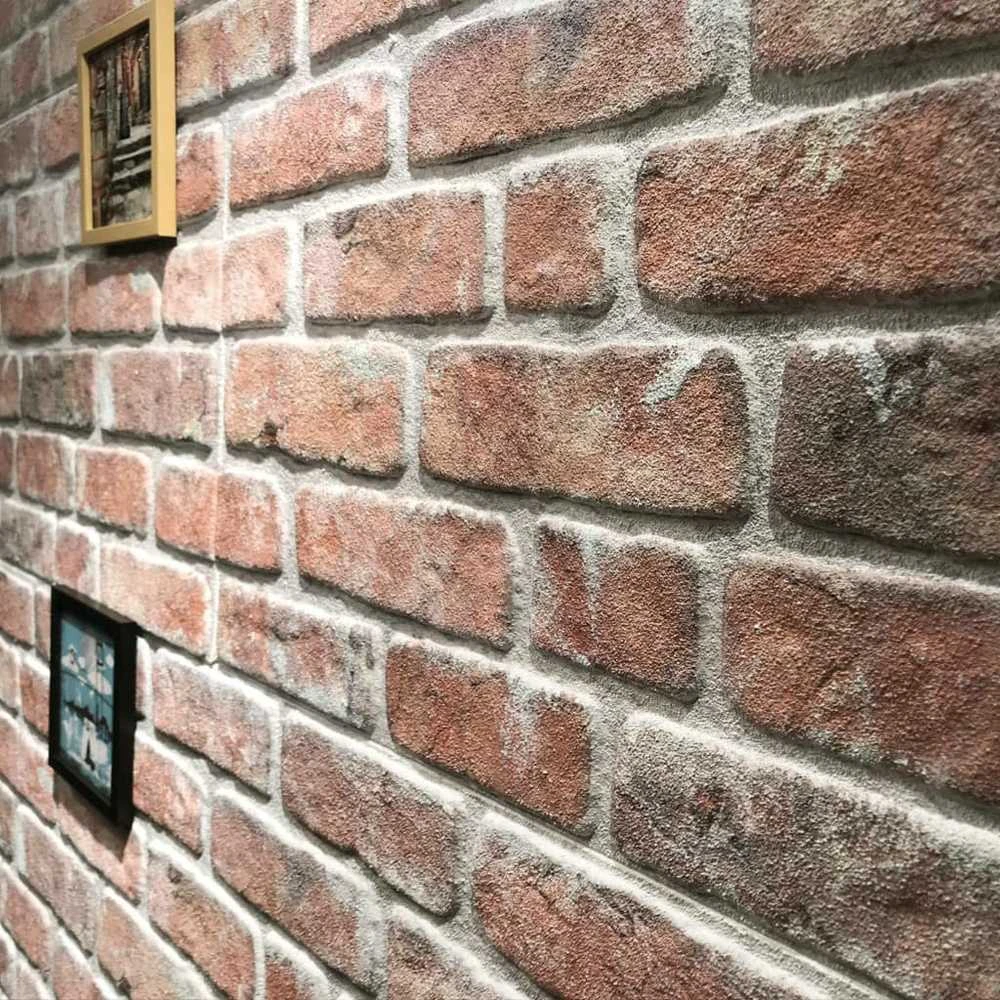 Sienų plokštės 10 vnt. 100 x 50 cm Raudona EPS putos