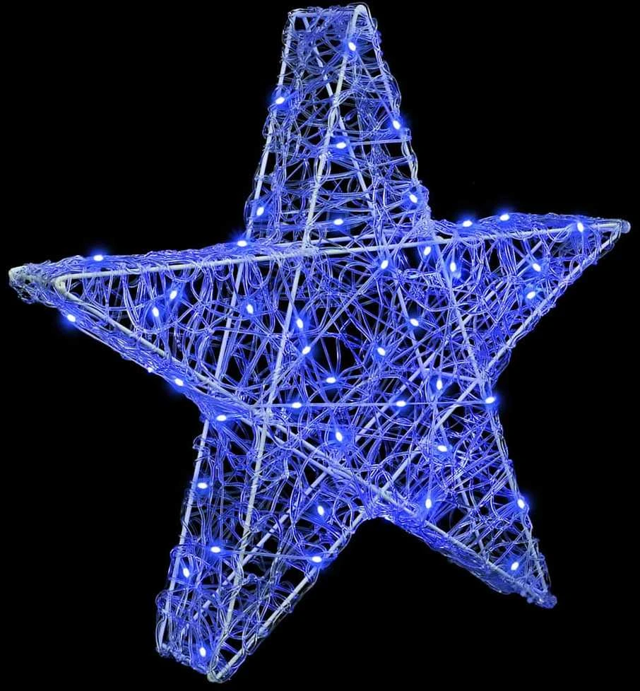 3D žvaigždė 50 LED Mėlyna 55 x 53.5 x 10 cm Akrilas
