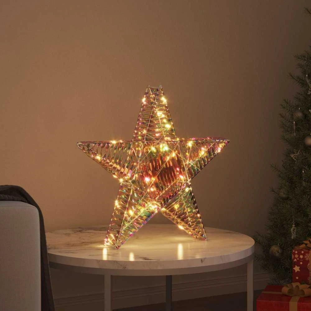 3D žvaigždė 50 LED Šilta balta 55 x 52.5 x 9 cm PET