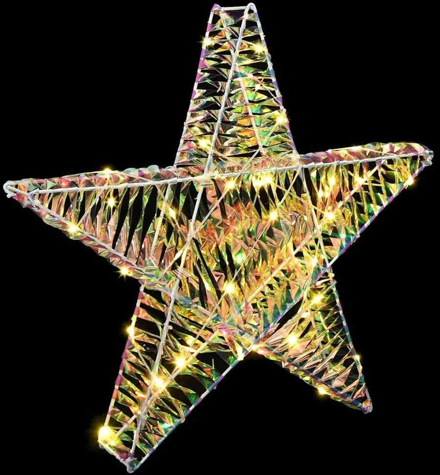 3D žvaigždė 50 LED Šilta balta 55 x 52.5 x 9 cm PET