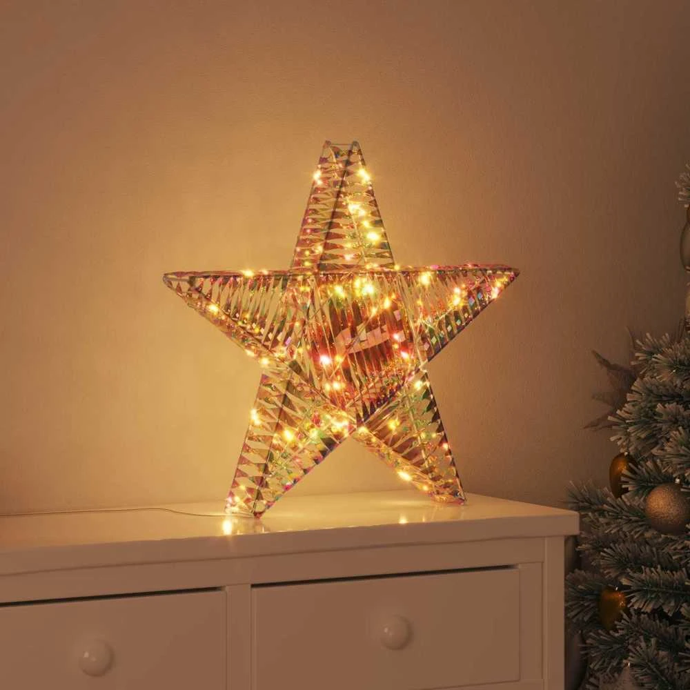 3D žvaigždė 50 LED Šilta balta 55 x 52.5 x 9 cm PET