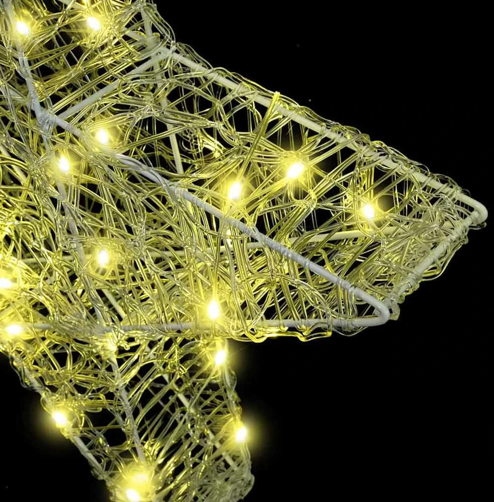 3D žvaigždė 50 LED Šilta balta 55 x 53.5 x 10 cm Akrilas