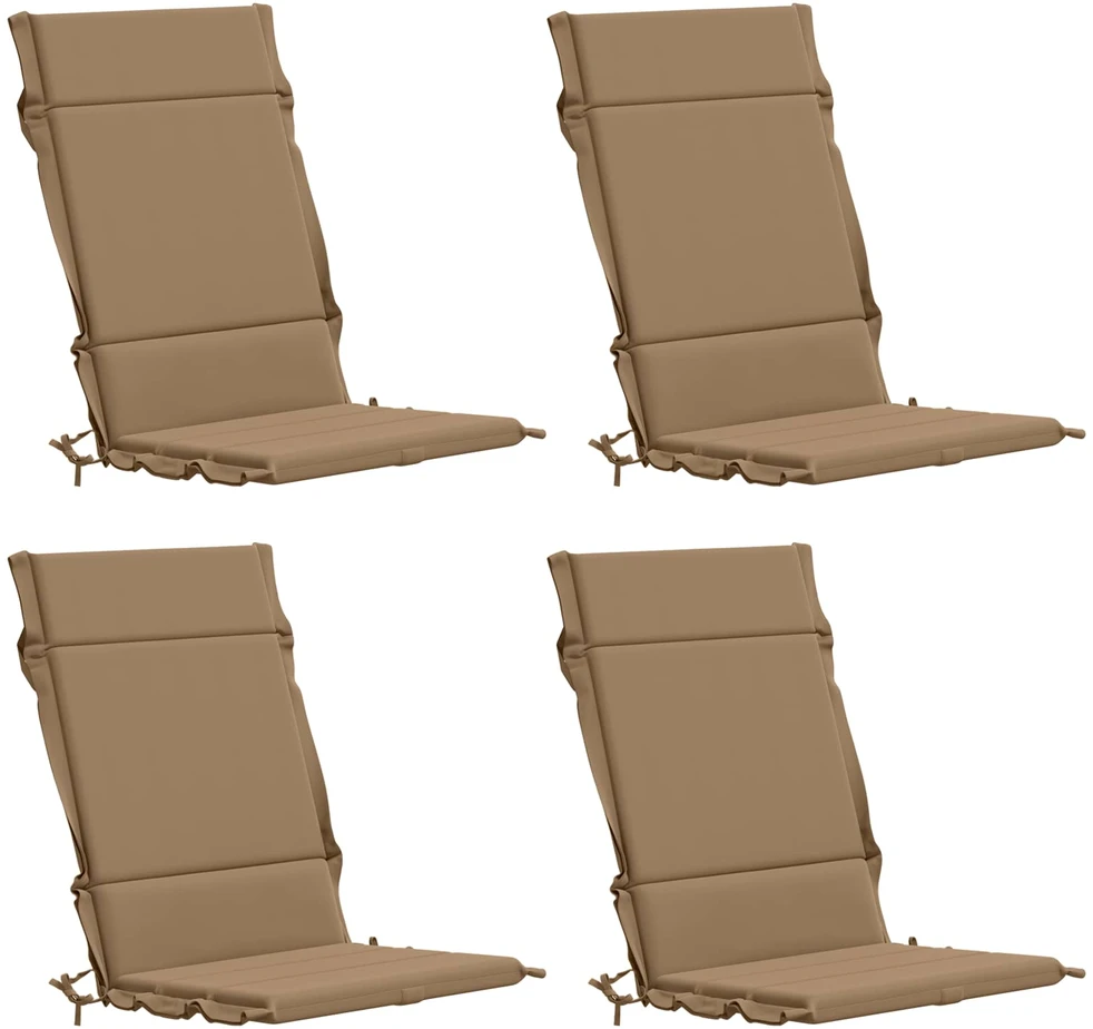 4 dalių aukštų atlošų kėdžių pagalvės GEMERT 4 pcs Taupe