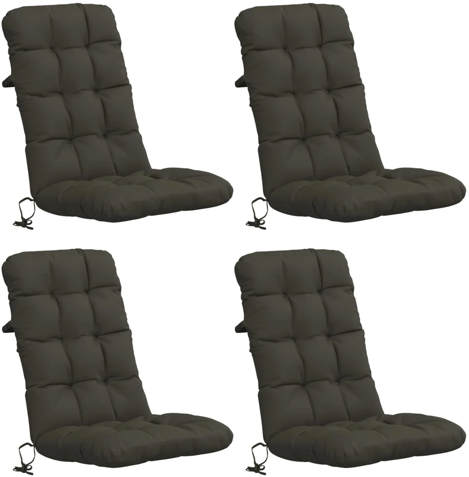 4 dalių aukštų atlošų kėdžių pagalvės VIANEN 4 pcs Antracito