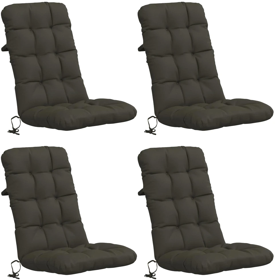 4 dalių aukštų atlošų kėdžių pagalvės VIANEN 4 pcs Antracito