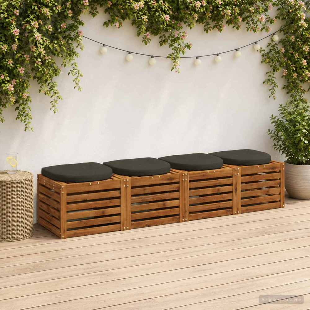 4 dalių sėdynės pagalvėlės 4 vnt. 100% poliesteris Antracito