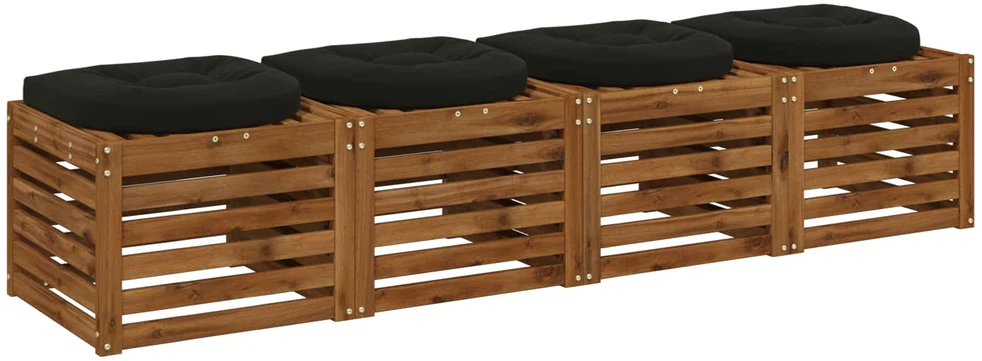 4 dalių sėdynės pagalvėlės 4 vnt. 100% poliesteris Juoda