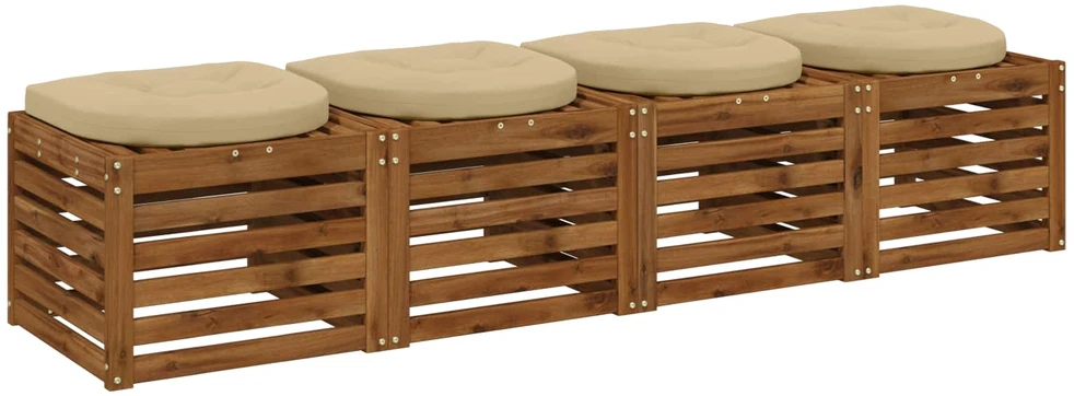 4 dalių sėdynės pagalvėlės 4 vnt. 100% poliesteris Smėlio
