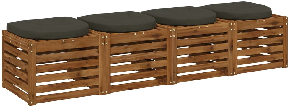 4 dalių sėdynės pagalvėlės 4 vnt. 100% poliesteris Antracito