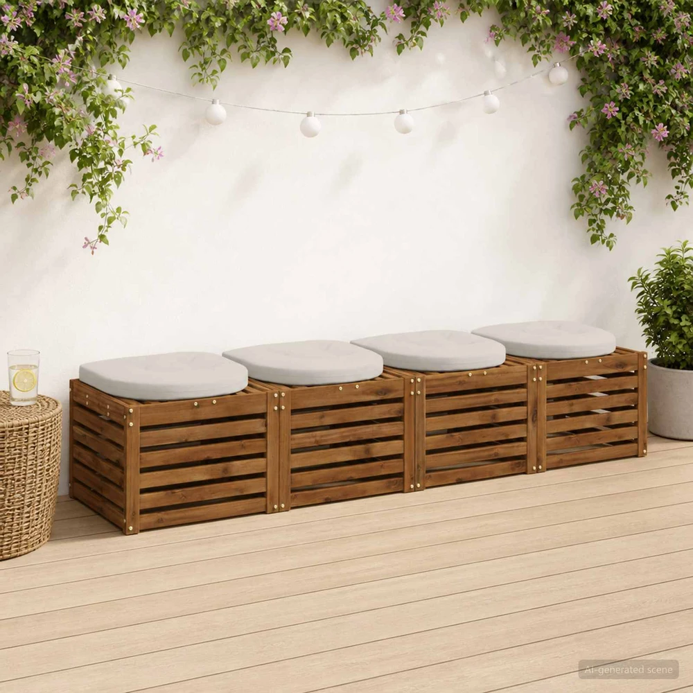 4 dalių sėdynės pagalvėlės 4 vnt. 100% poliesteris Balta