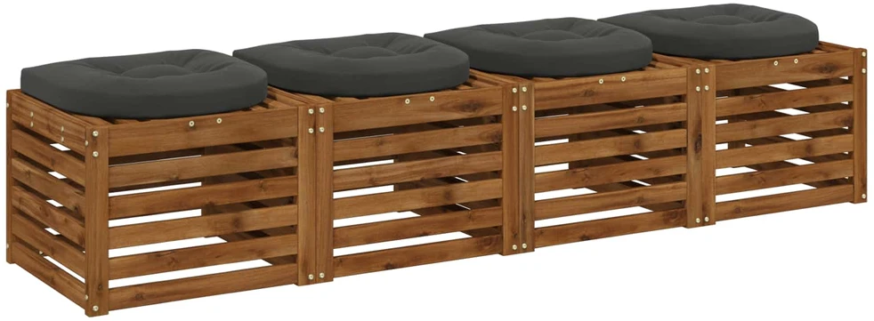 4 dalių sėdynės pagalvėlės 4 vnt. 100% poliesteris Antracito