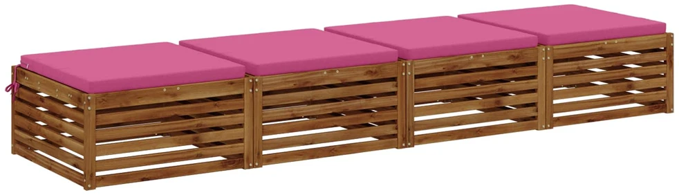 4 dalių sėdynės pagalvėlės SOEST 4 vnt. 100% poliesteris Rožinė