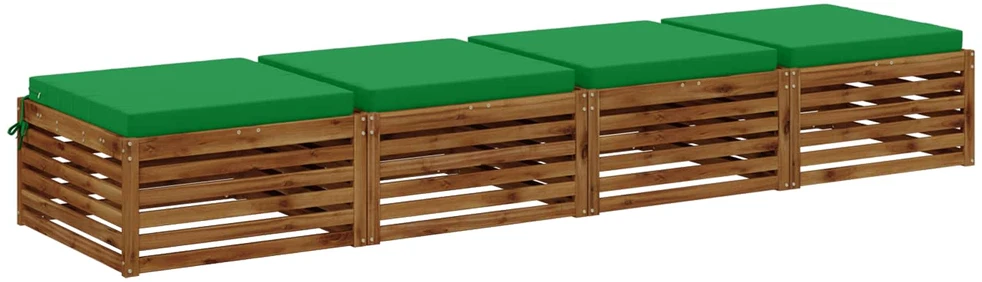 4 dalių sėdynės pagalvėlės SOEST 4 vnt. 100% poliesteris Žalia