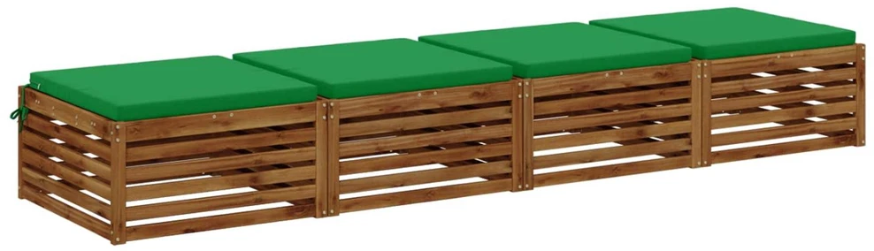 4 dalių sėdynės pagalvėlės SOEST 4 vnt. 100% poliesteris Žalia
