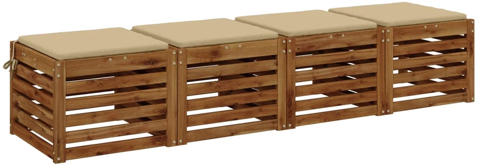 4 dalių sėdynės pagalvėlės SOEST 4 vnt. 100% poliesteris Smėlio