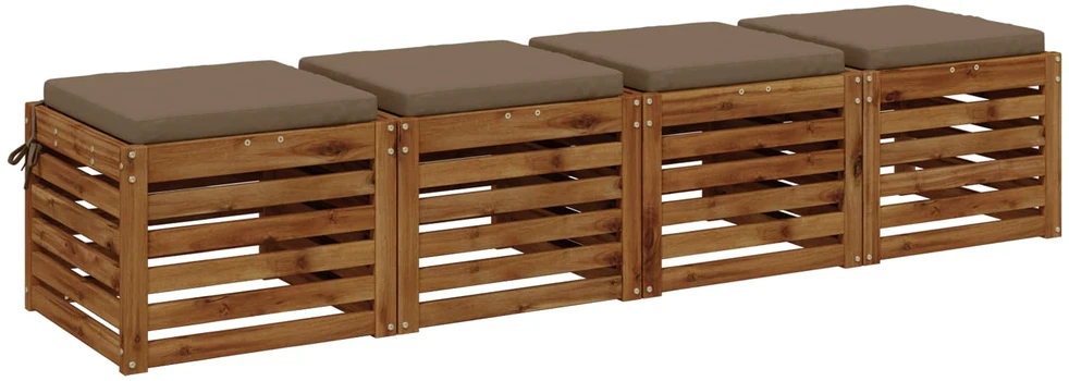 4 dalių sėdynės pagalvėlės SOEST 4 vnt. 100% poliesteris Taupe